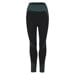 GEMA LEGGINS fitness seamless leggings black/green