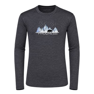  STIG "ICELAND" children's merino T-shirt grey melange