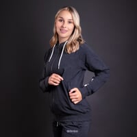 ANGELA women's bamboo hoodie anthracite melange