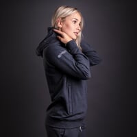 ANGELA women's bamboo hoodie anthracite melange