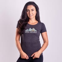 AROMA "NEPAL" women's t-shirt with coffee viscose anthracite