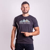 AROMATIC "NEPAL" men's t-shirt with coffee viscose anthracite