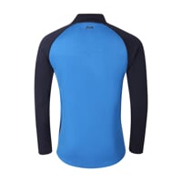 BREAKOUT MAN men's merino zip neck T-shirt blackened blue/blue