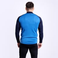 BREAKOUT MAN men's merino zip neck T-shirt blackened blue/blue