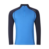 BREAKOUT MAN men's merino zip neck T-shirt blackened blue/blue