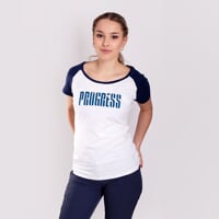 BRENDA ladie's bamboo T-shirt blue/white