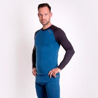 CC NDR mens functional long sleeve T-shirt anthracite/blue