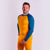 CC NDR mens functional long sleeve T-shirt petroleum/curry