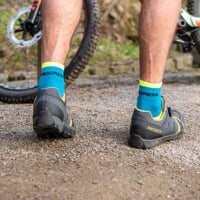 CYCLING socks petroleum/lime