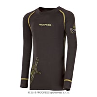 E NDRD kids bamboo long sleeve T-shirt black/yellow sew.
