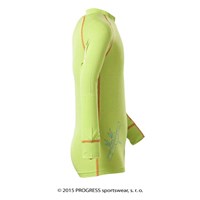 E NDRD kids bamboo long sleeve T-shirt Lt.green/orange sew.