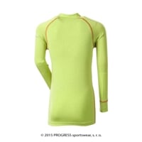 E NDRD kids bamboo long sleeve T-shirt Lt.green/orange sew.