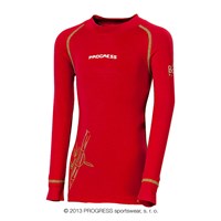 E NDRD kids bamboo long sleeve T-shirt red/green sew.