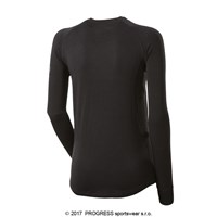 E NDRZ ladies bamboo long sleeve T-shirt black/purple sew.