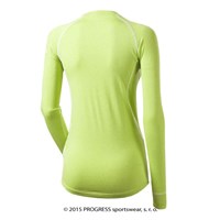 E NDRZ ladies bamboo long sleeve T-shirt Lt.green/white sew.