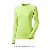 E NDRZ ladies bamboo long sleeve T-shirt Lt.green/white sew.