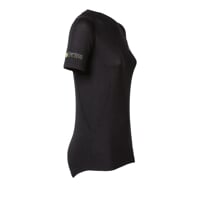 E NKRZ ladies bamboo short sleeve T-shirt black/purple sew.