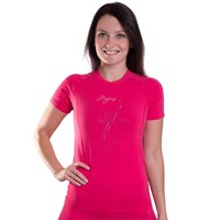E NKRZ ladies bamboo short sleeve T-shirt black/purple sew.