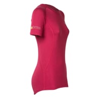 E NKRZ ladies bamboo short sleeve T-shirt black/purple sew.