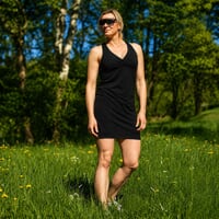 EMILY dámské sportovní šaty s bambusem černá