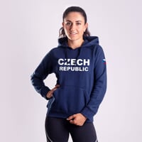 FUN HOODY CZECH LADY dámská mikina s kapucí tm.modrá