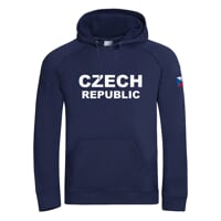 FUN HOODY CZECH MAN pánská mikina s kapucí tm.modrá