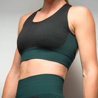 GEMA BRA women's sports bra black/green