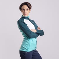 GLACIERA women's functional jacket green/white/mint