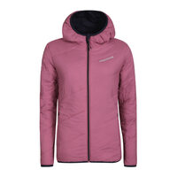 HESTIE reversible women's jacket with merino blackened blue/red violet