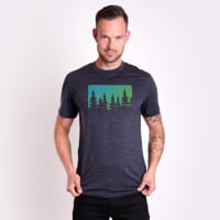 HRUTUR "FOREST" short sleeve merino T-shirt grey melange