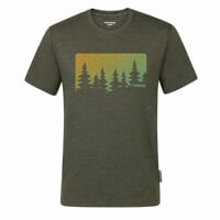 HRUTUR "FOREST" short sleeve merino T-shirt khaki melange