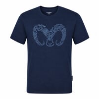 HRUTUR "RAM" short sleeve merino T-shirt navy