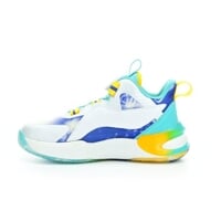 JUNIOR BASKETBALL children's sports shoes white/blue/petrol