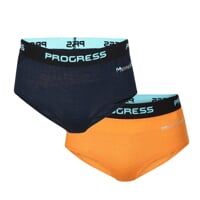 MA KLHZ 125 2-PACK sof women's panties with merino blackened blue - orange