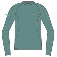 MA NDR 125 men's long-sleeved merino T-shirt teal