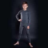  MB SDND kid's functional tights grey melange/petroleum