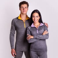 MB TRZZ ladie's functional long-sleeved T-shirt Dk.grey/levander