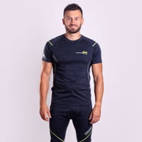 MW NKR mens merino short sleeve T-shirt black melange