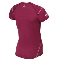 MW NKRZ 50OA womens merino short sleeve T-shirt wine red melange