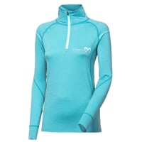 MW NRZZ mens zip neck merino T-shirt mint melange