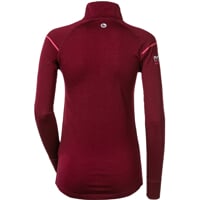 MW NRZZ mens zip neck merino T-shirt plum melange