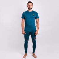 MW SDN mens merino long tights petroleum melange