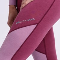 MW SDNZ 170 womens merino long tights red violet/orchid