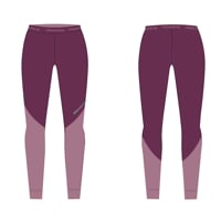 MW SDNZ womens merino long tights red violet/orchid