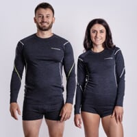 MW SKNZ 170 womens merino boxers black melange