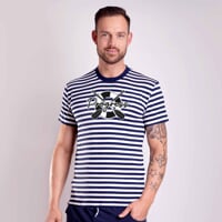 NAVIGATOR unisex bamboo T-shirt blue-white stripes