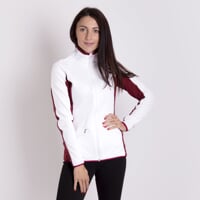 ODDA ladies full zip jacket white/wine red