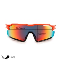 PULSAR RBW-R RED/BLK CASE sports glasses red/black