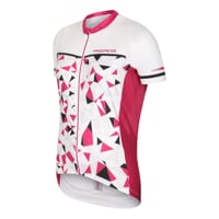RIPRESSA women's fullzip cycling jersey white/raspberry