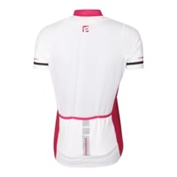 RIPRESSA women's fullzip cycling jersey white/raspberry